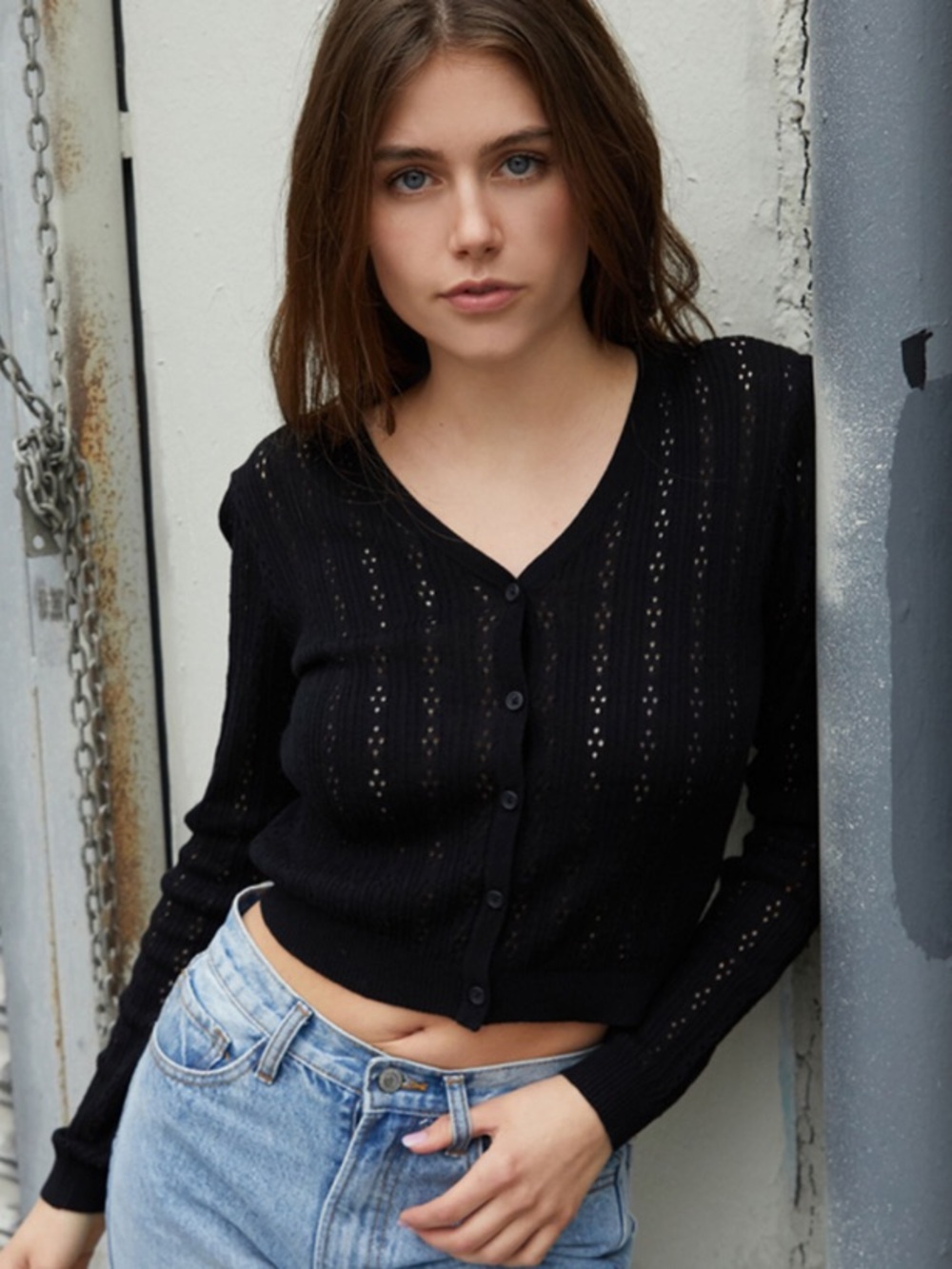 NWOT! Brandy Melville Shannon Pointelle Cardigan
